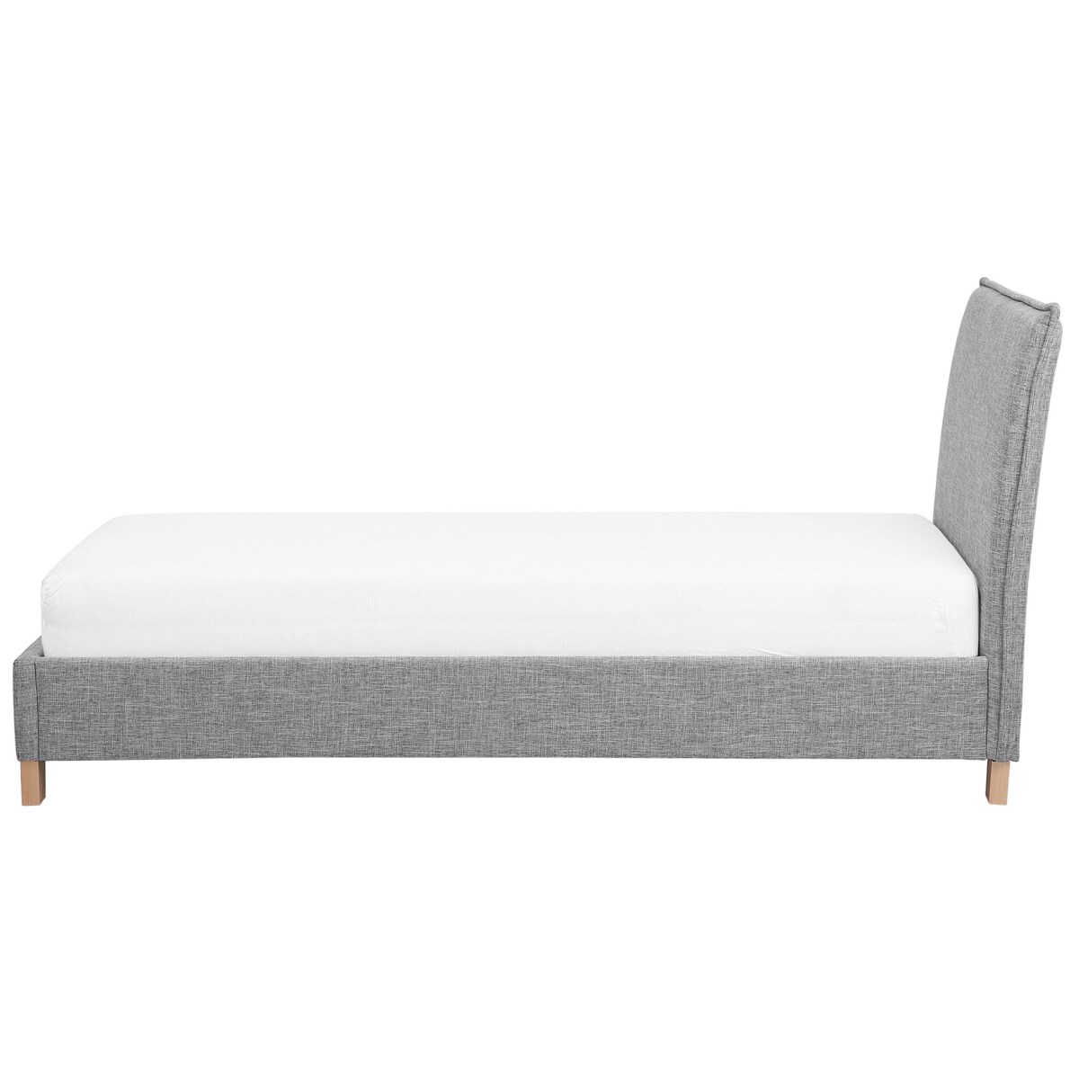 Łóżko tapicerowane 90 x 200 cm szare SENNEZ