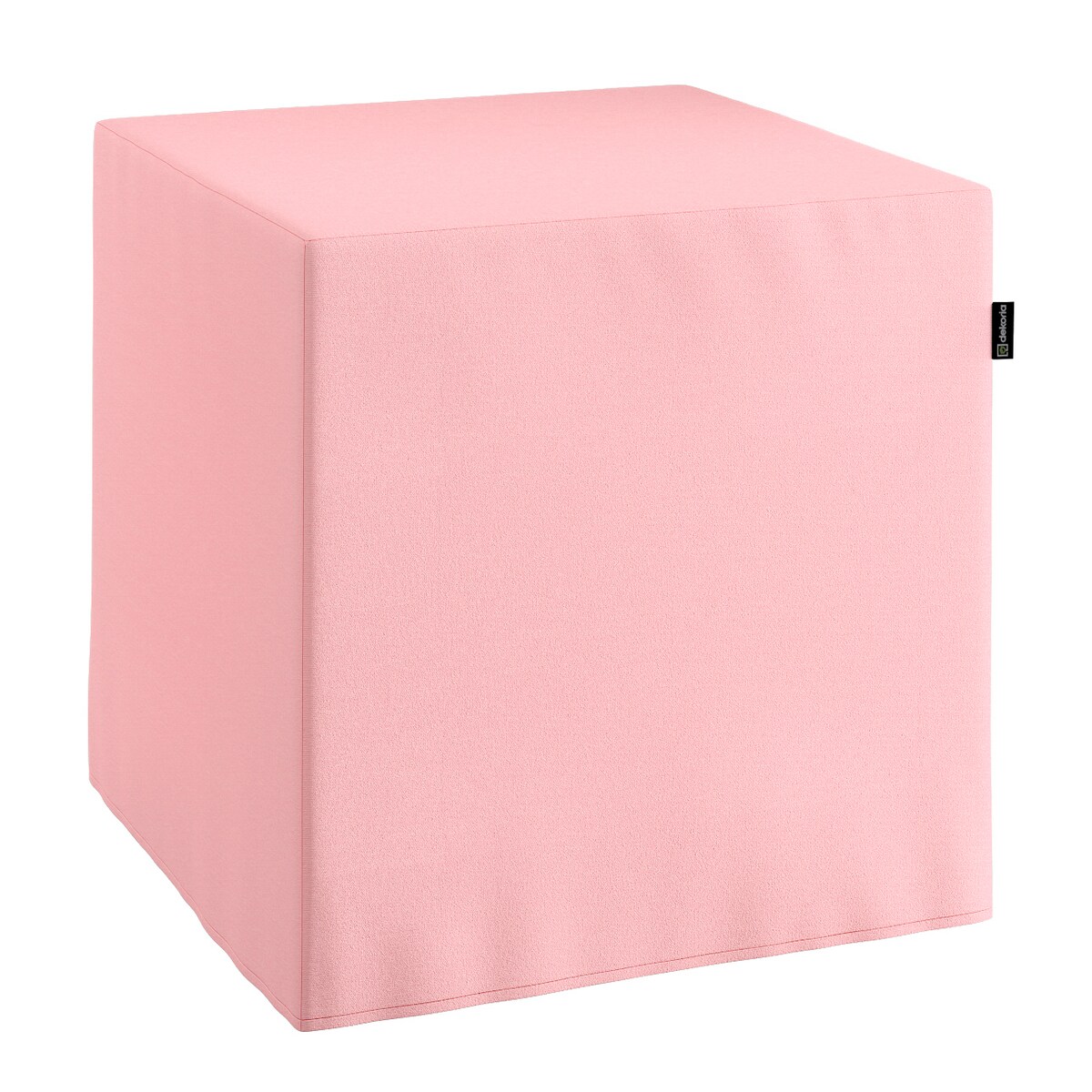 Pufa kostka, pudrowy róż, 40 x 40 x 40 cm, Loneta