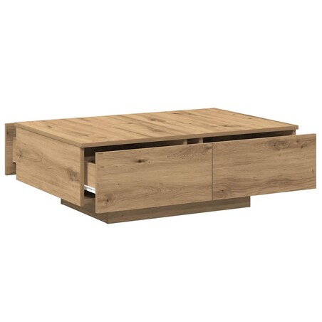 vidaXL Stolik kawowy, dąb artisan 90x60x31 cm, materiał drewnopochodny