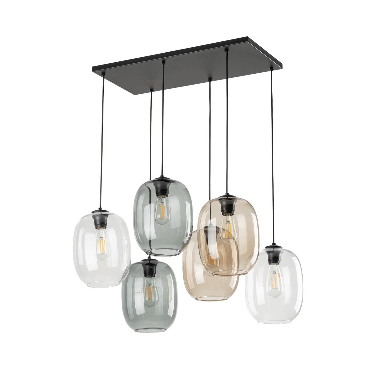 Lampa wisząca TK Lighting ELIO 5974 wielokolorowa 6xE27 regulowana nowoczesna do salonu i jadalni