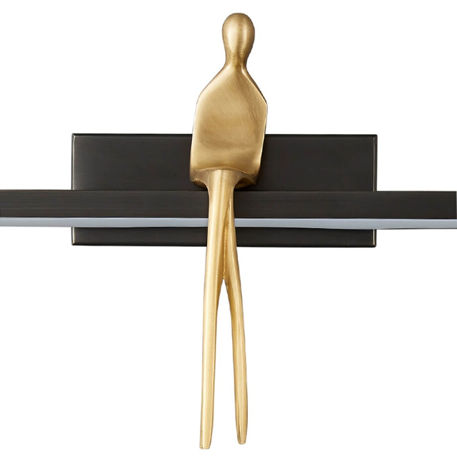 Kinkiet designerski Amici ST-B3578 black LED 5W 3000K człowiek złoty czarny