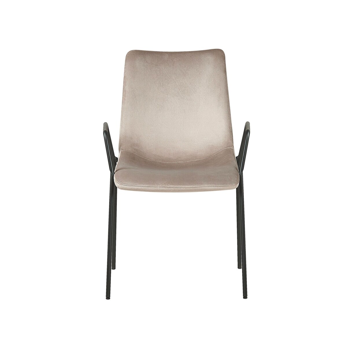 Zestaw 2 krzeseł do jadalni welurowy beżowoszary JEFFERSON