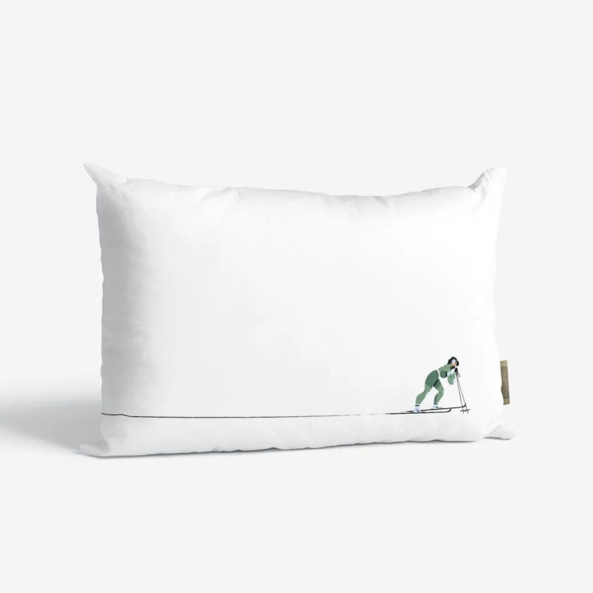Poduszka świąteczna - Zielona narciarka