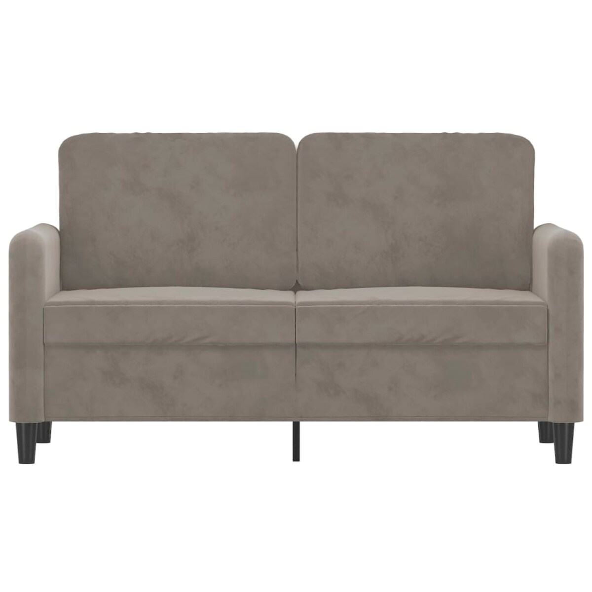 vidaXL Sofa 2-osobowa, jasnoszara, 120 cm, tapicerowana aksamitem