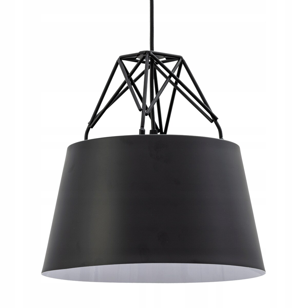 Lampa Sufitowa Wisząca Loft Metalowa Czarna
