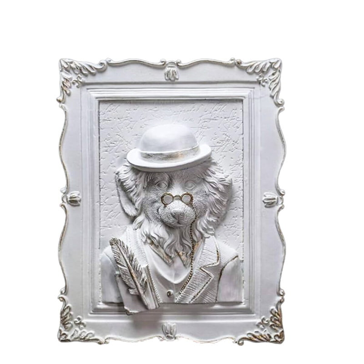 Malowanie 3D - Płaskorzeźba Pies dżentelmen