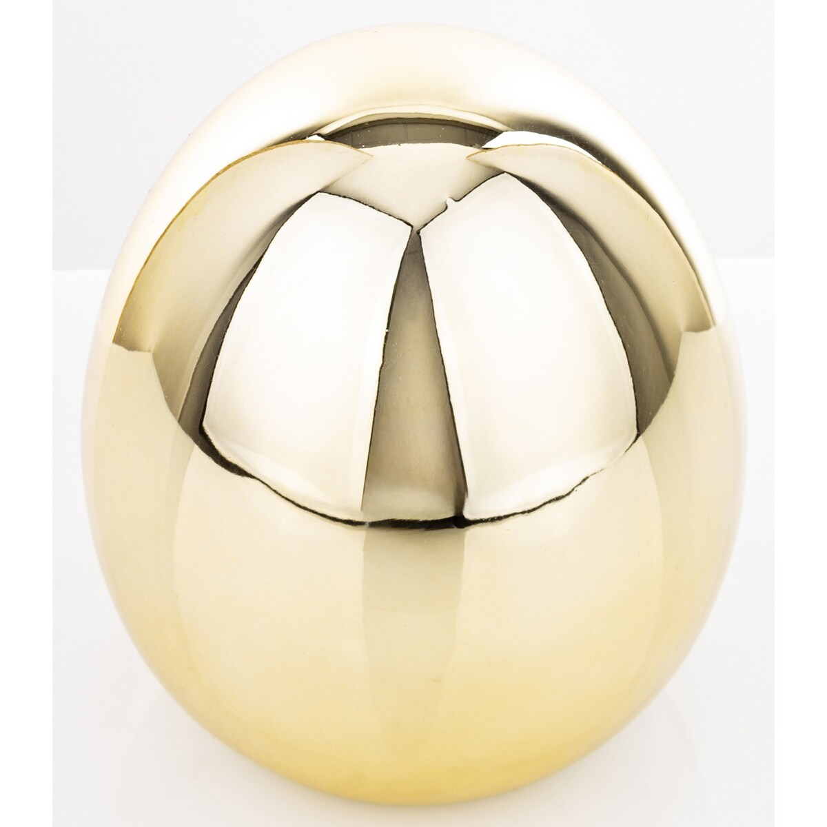 Dekoracja - złote jajko 14,5x12 cm z dolomitu VANRO