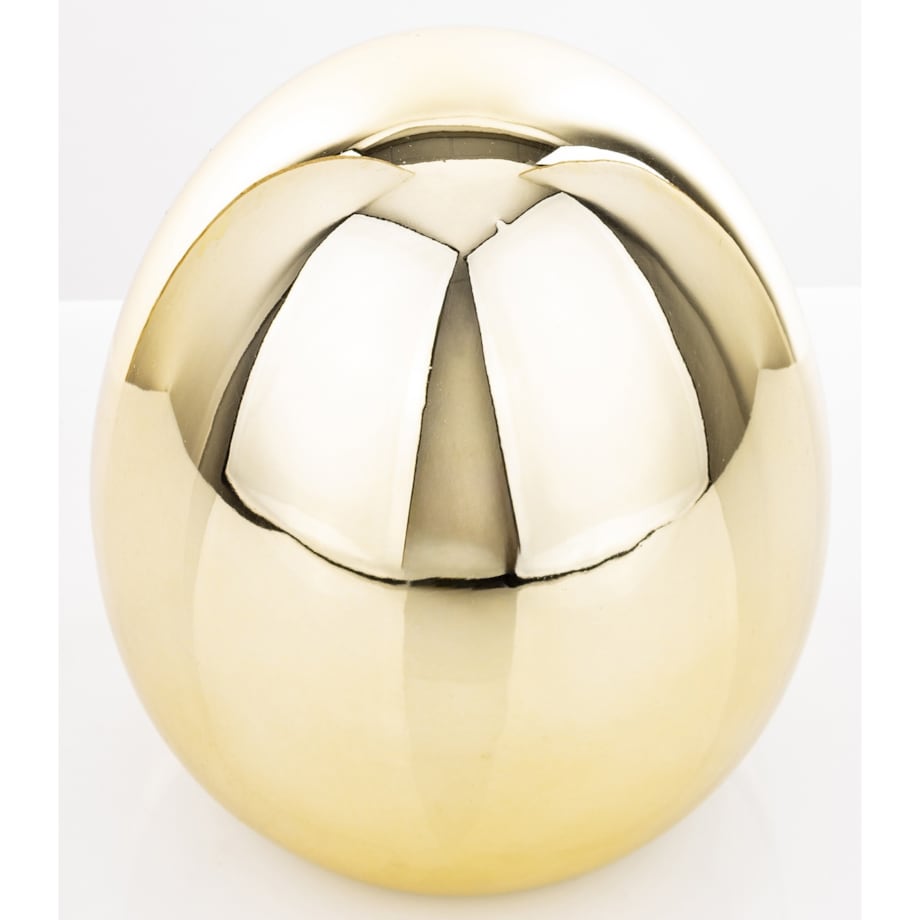 Dekoracja - złote jajko 14,5x12 cm z dolomitu VANRO