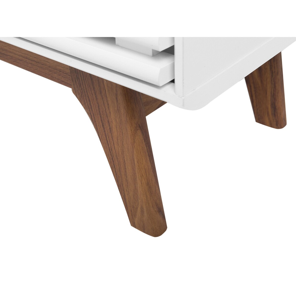 Szafka RTV ciemne drewno z białym TOLEDO