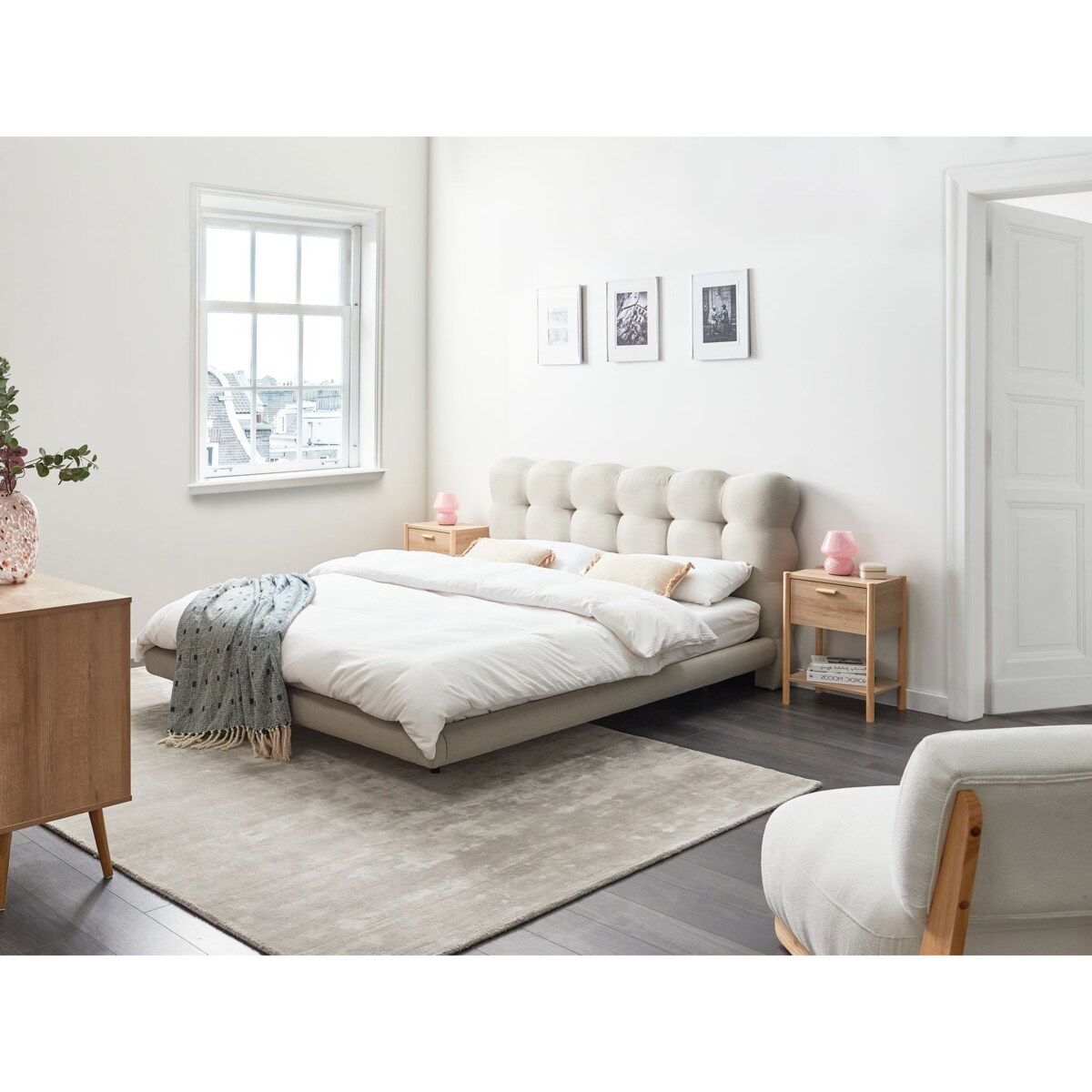 Łóżko SOULISSE 160 x 200 cm Beżowy