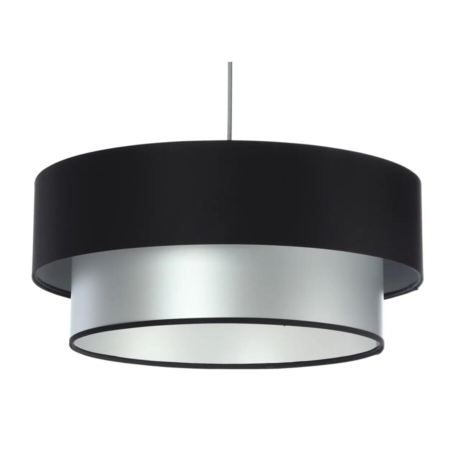 Lampa wisząca DOUBLE BLACK 40 srebrna/czarna