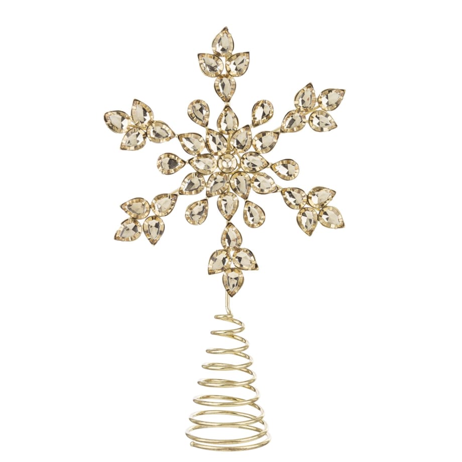 Szpic, gwiazda na czubek choinki, złota, 26 cm