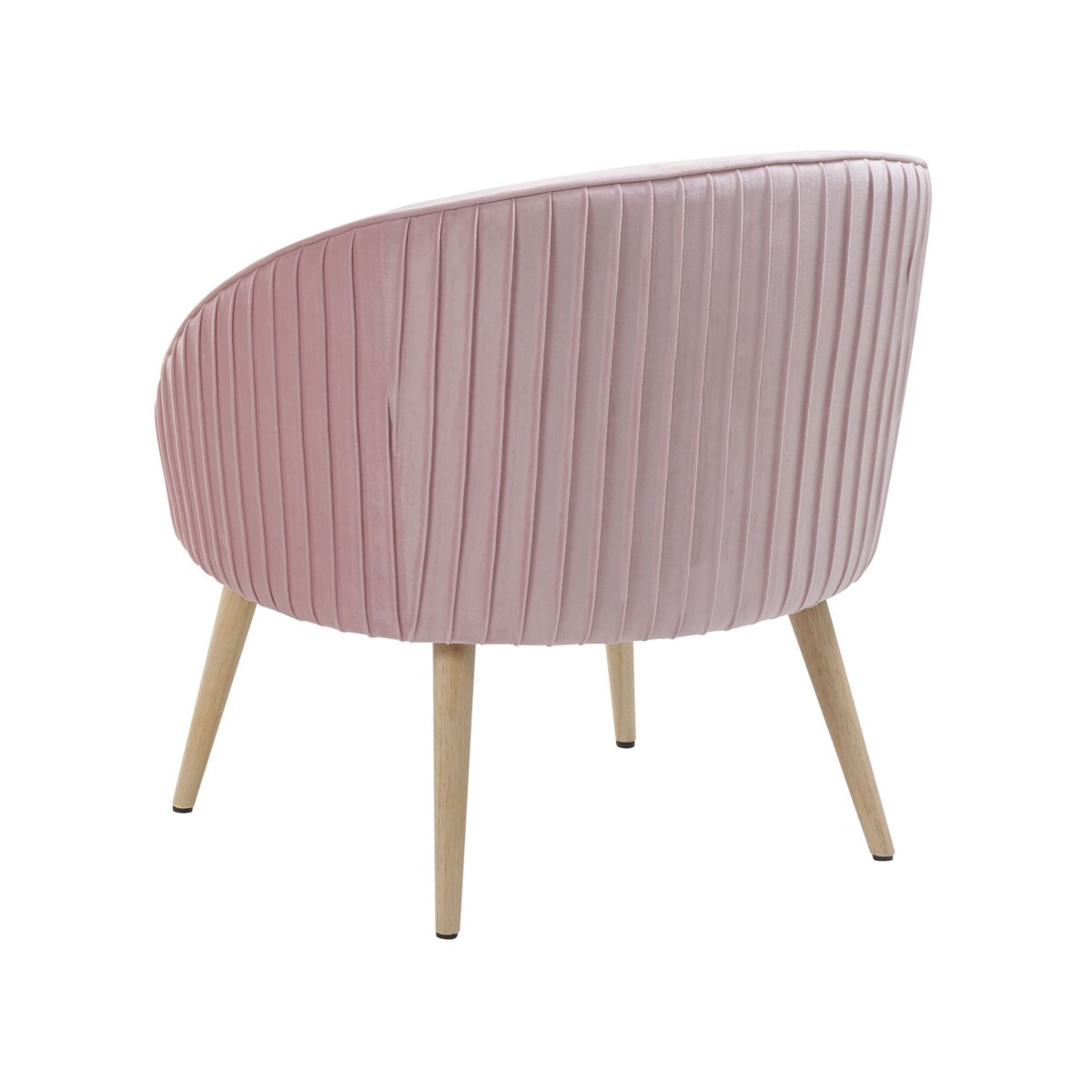 Fotel welurowy różowy TROMSO