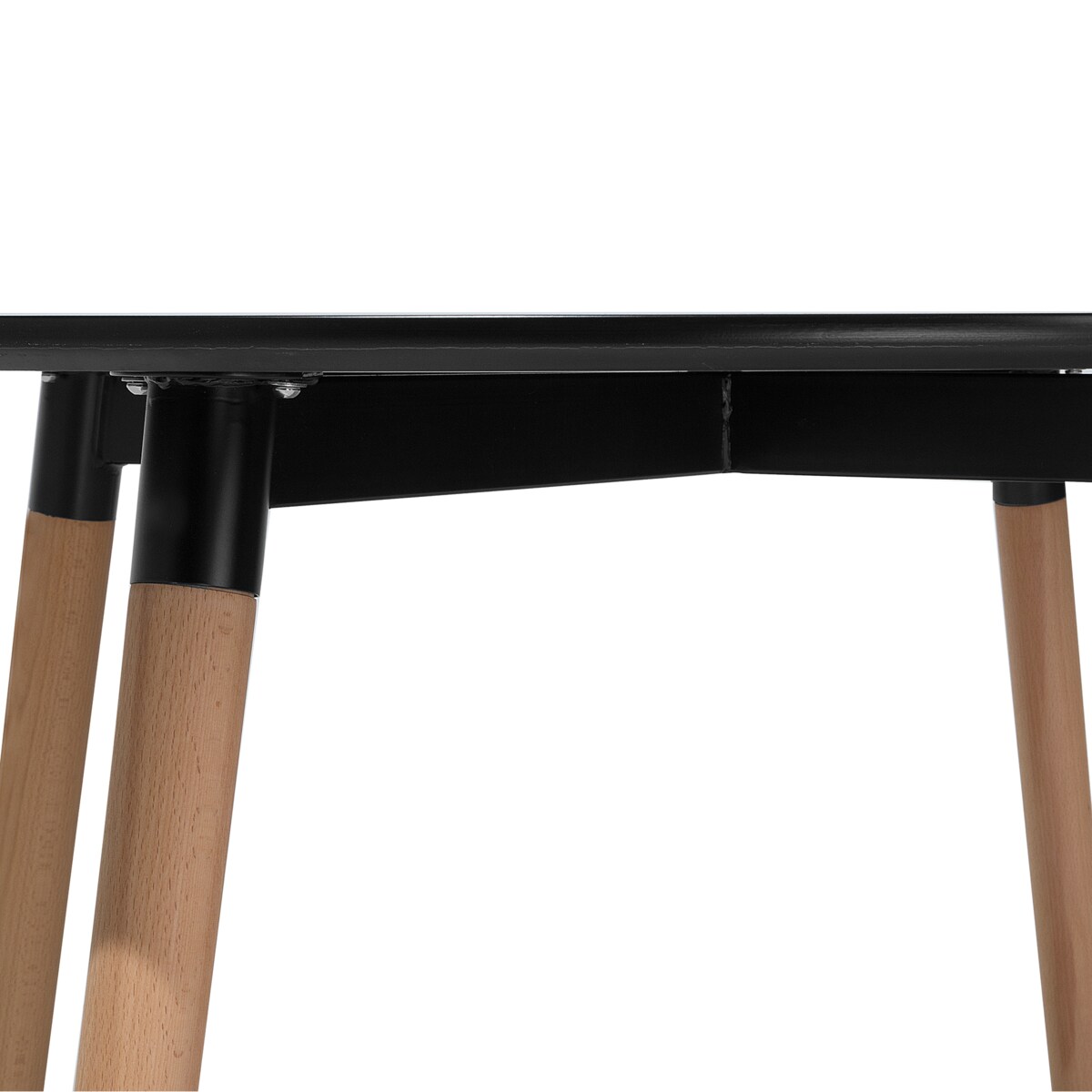 Stół do jadalni BOVIO Czarny 120 cm 120 cm