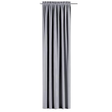 Zasłona na kanale z grzywką 1 szt. 130x260 srebrzysty szary