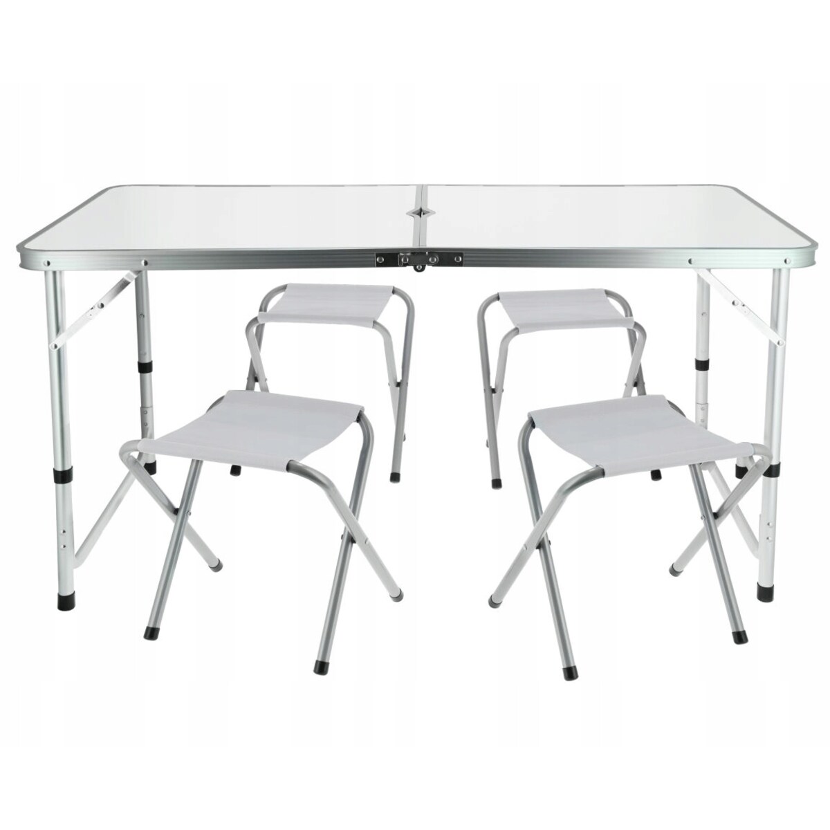 ZESTAW KEMPINGOWY składany TURYSTYCZNY ogrodowy walizka STOLIK + 4 KRZESŁA