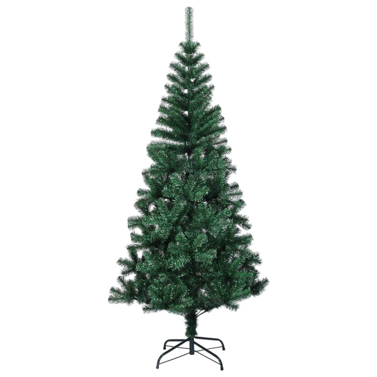 vidaXL Sztuczna choinka z opalizującymi końcówkami, zielona, 150 cm