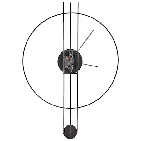 Zegar ścienny ANNIVIERS 44 cm Metal Czarny