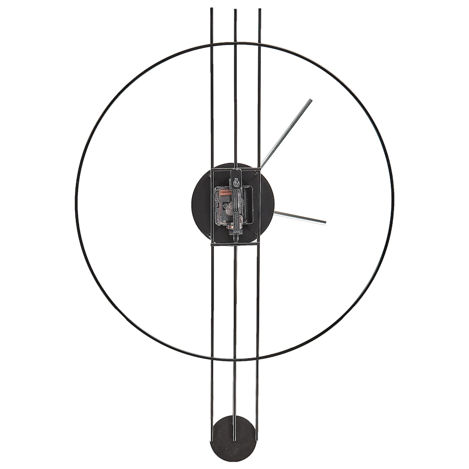 Zegar ścienny ANNIVIERS 44 cm Metal Czarny