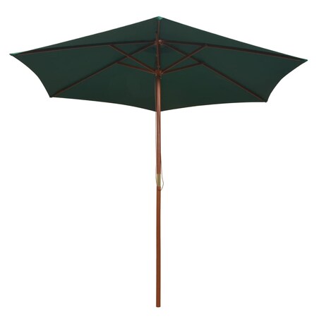 vidaXL Parasol ogrodowy, 270x270 cm, drewno, zielony