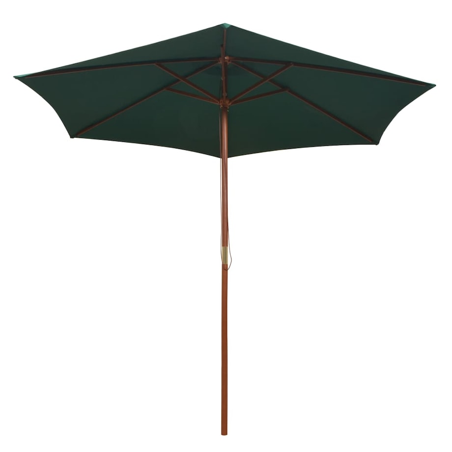 vidaXL Parasol ogrodowy, 270x270 cm, drewno, zielony
