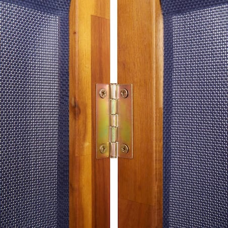 vidaXL Parawan 4-panelowy, ciemnoniebieski, 280x180 cm
