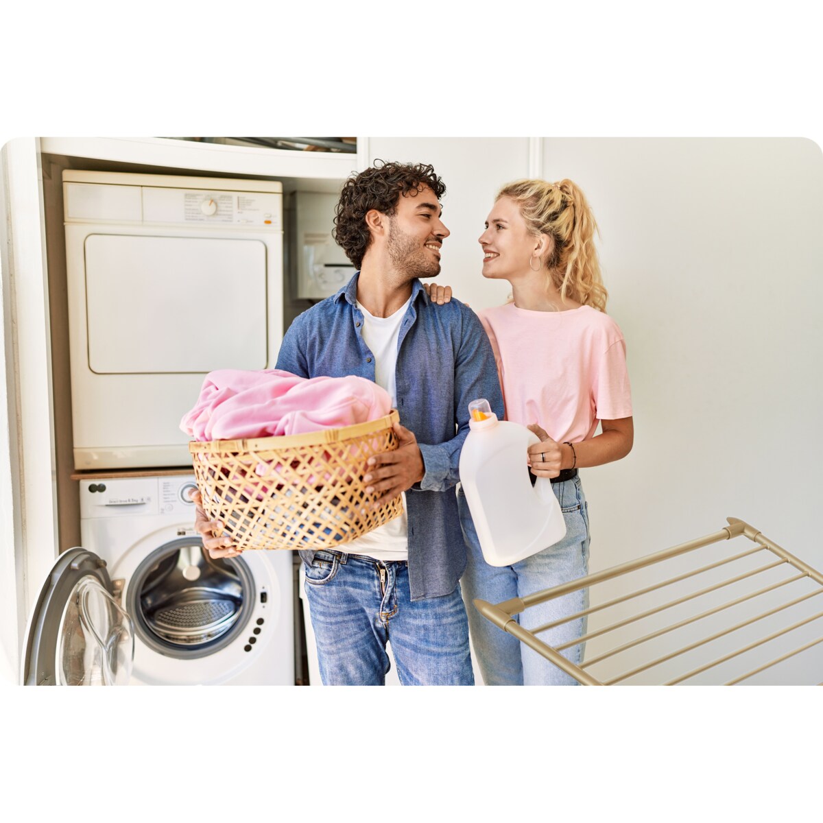 Suszarka na pranie stojąca rozkładana Debora złota Massido