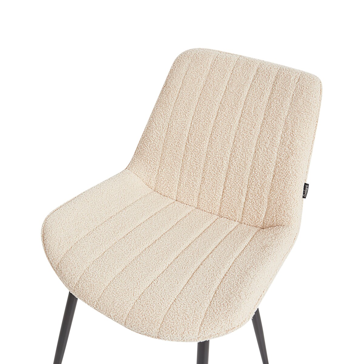 Krzesło do jadalni Zestaw 2 Boucle Jasnobeżowy DUBROVNIK