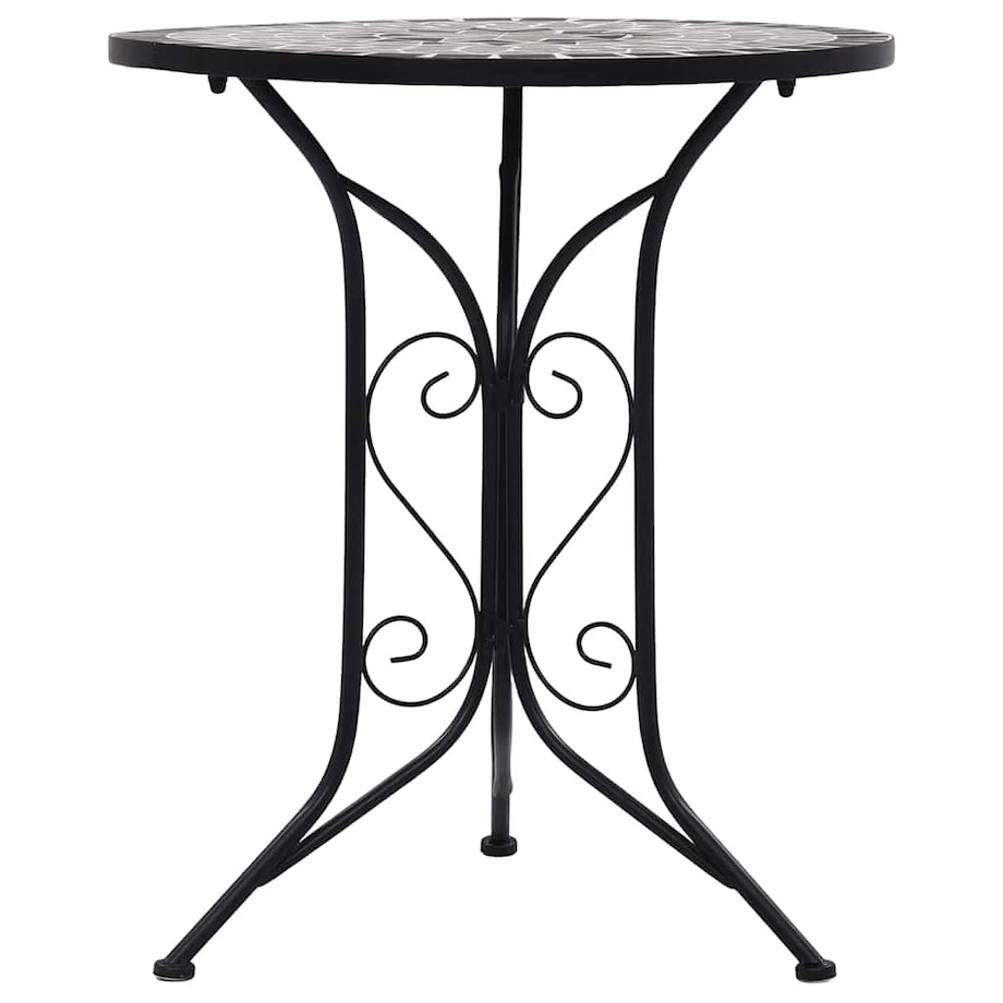 vidaXL Mozaikowy stolik bistro, szary, 60 cm, ceramiczny