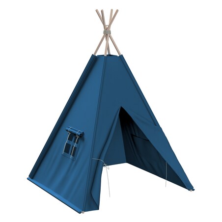 Tipi, morski niebieski, 110 x 110 x 155 cm, Cotton Story