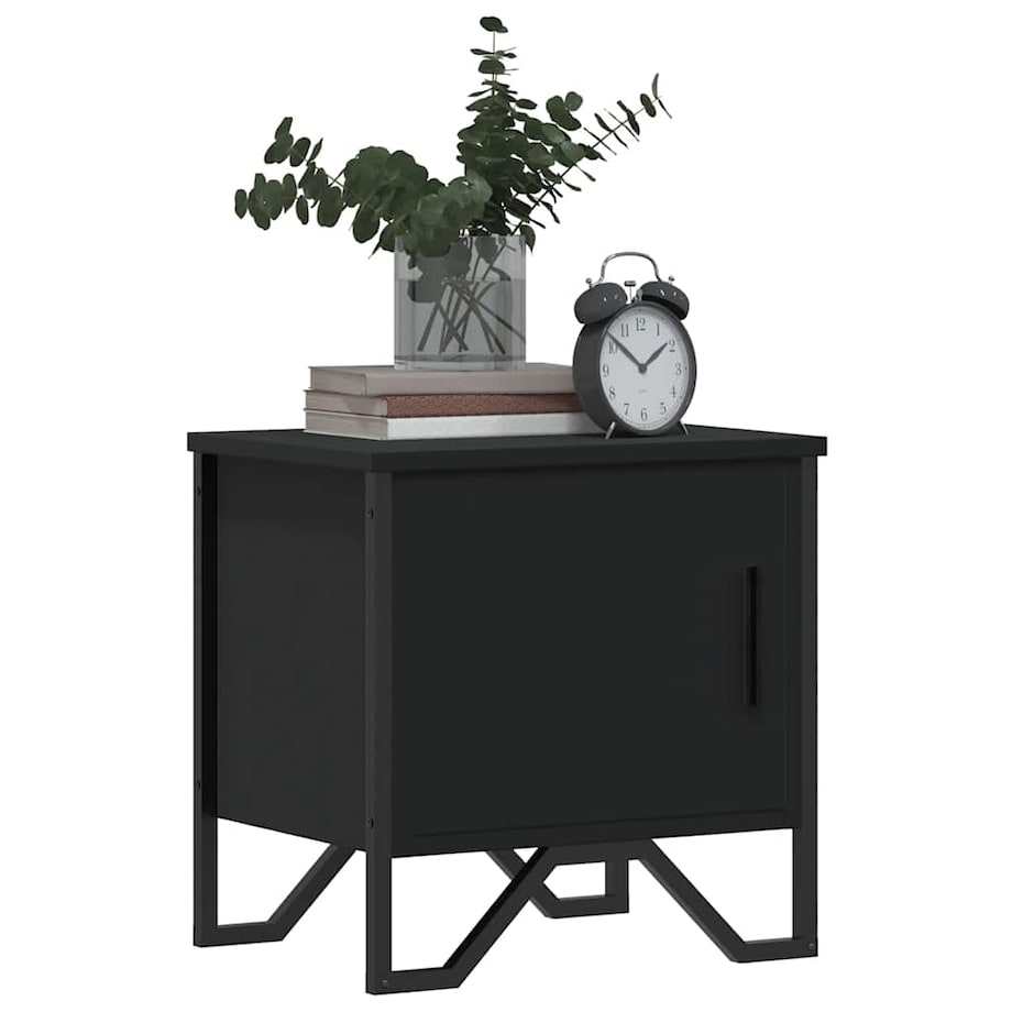 vidaXL Szafki nocne 2 szt. czarne 40x30x40 cm, materiał drewnopochodny