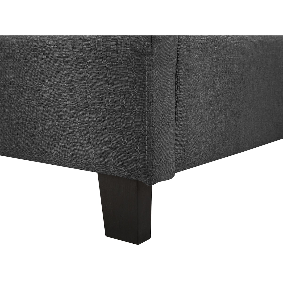 Łóżko wodne tapicerowane 140 x 200 cm ciemnoszare LA ROCHELLE