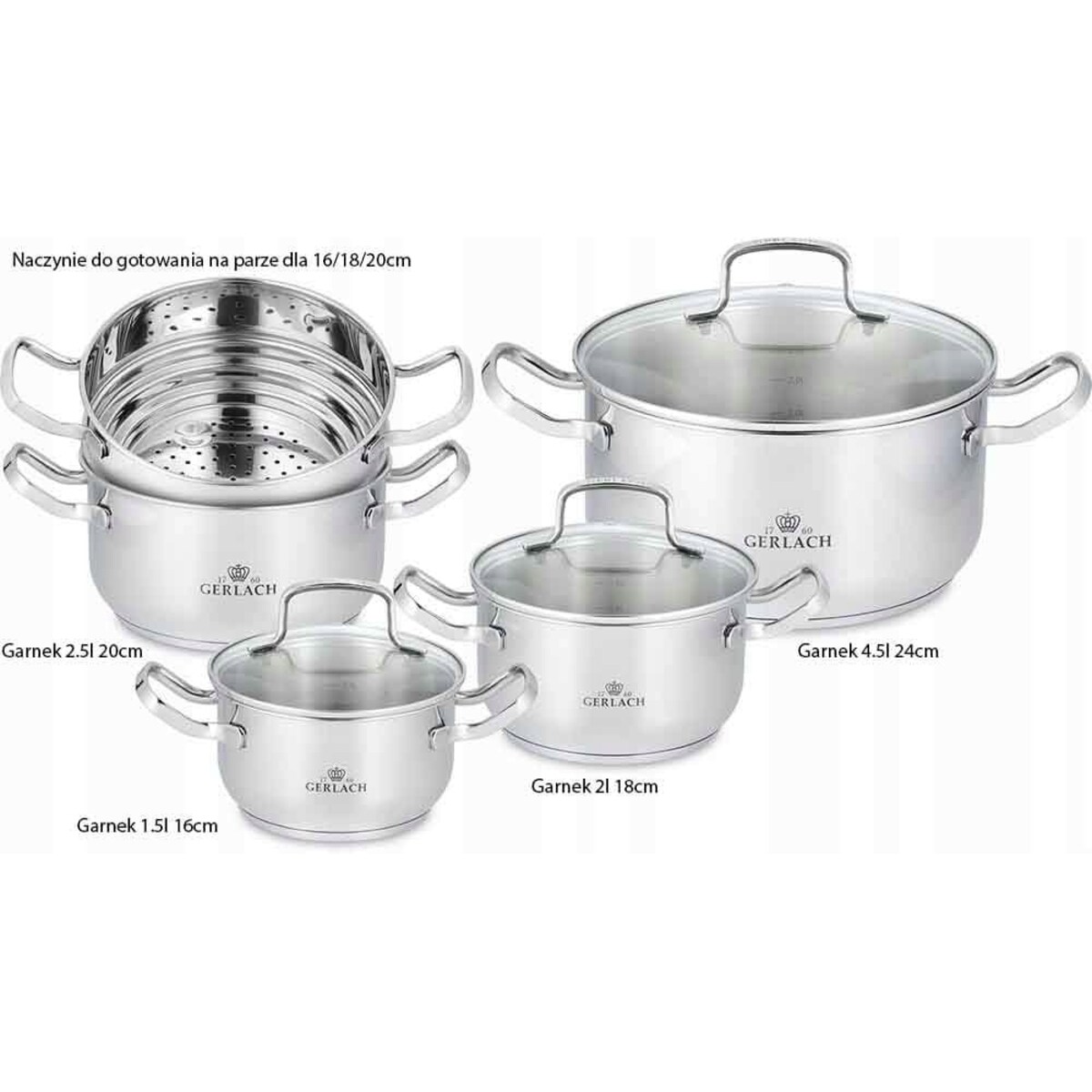 Garnek tradycyjny Gerlach Simple 2L 18cm