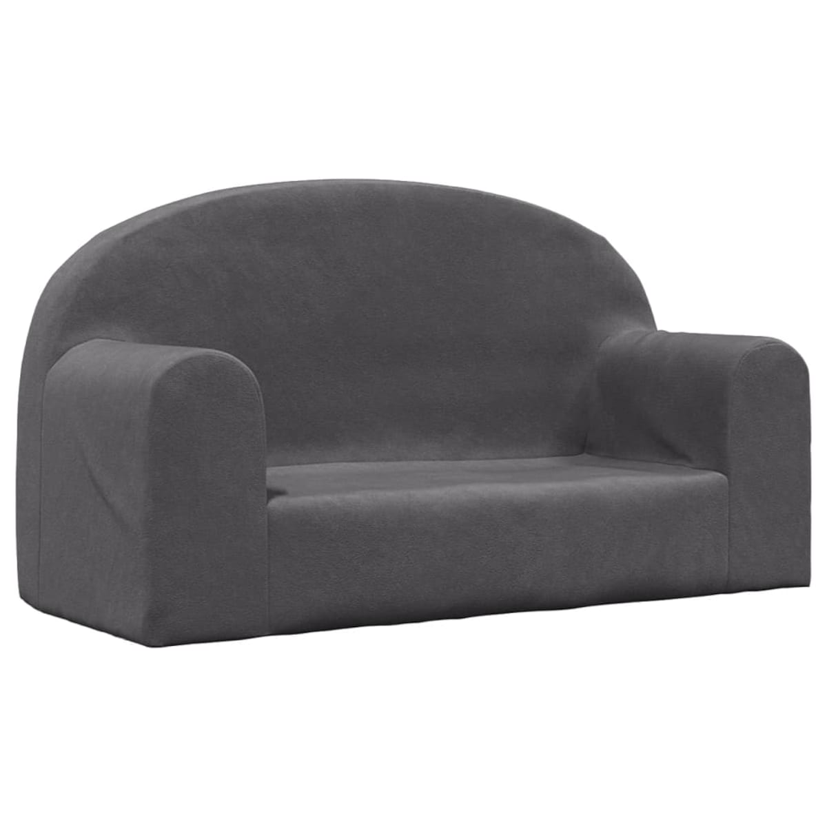 vidaXL 2-os. kanapa dla dzieci, antracytowa, miękki plusz