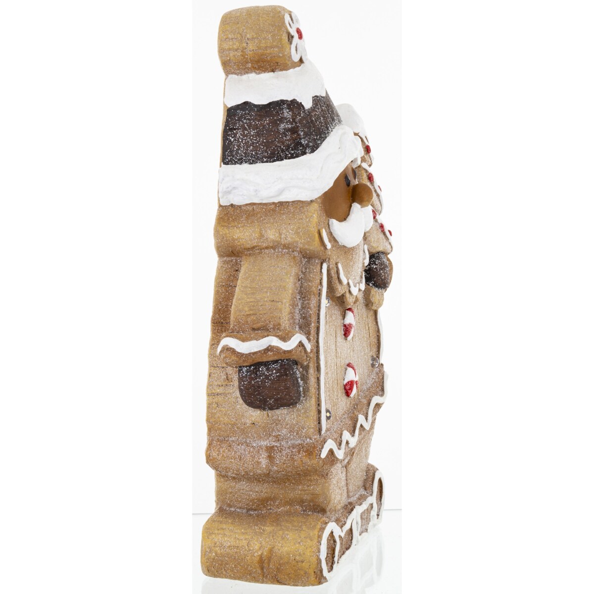 Figurka świętego Mikołaja LED 41x25x9 cm w czarnej czapce