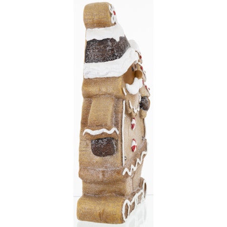 Figurka świętego Mikołaja LED 41x25x9 cm w czarnej czapce