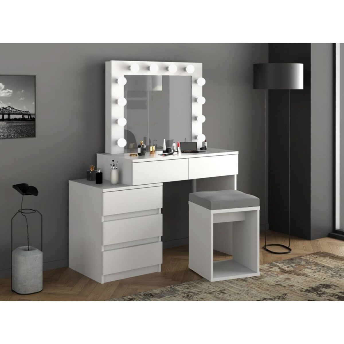 Toaletka CAVIA biały mat