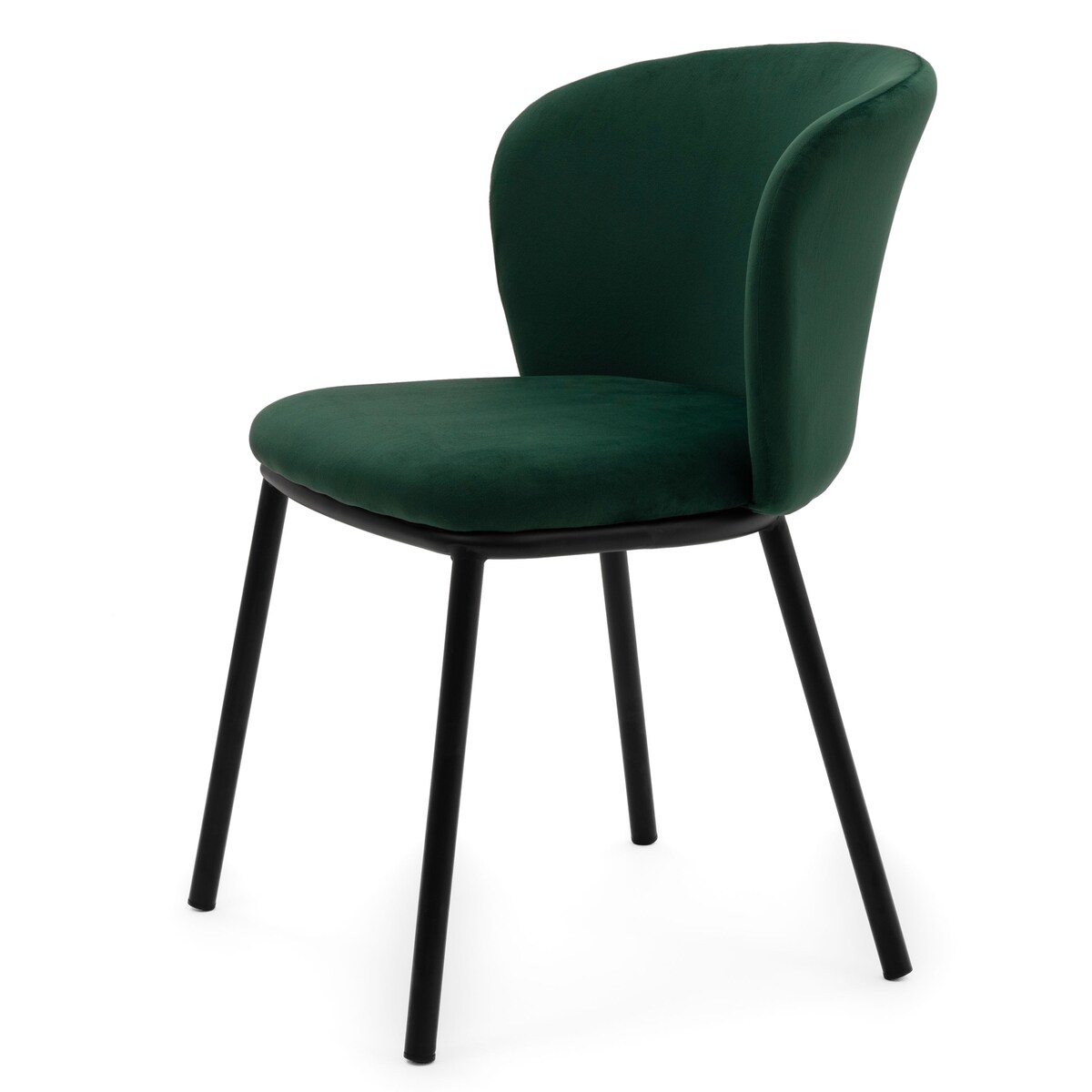 KRZESŁO TAPICEROWANE WELUROWE DO SALONU JADALNI GLAMOUR ZIELONE BARI