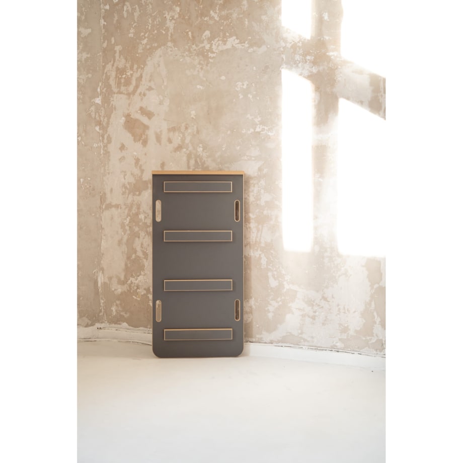 Zjeżdżalnia DRABINKA do MAŁEGO bujaka i kostki - szara