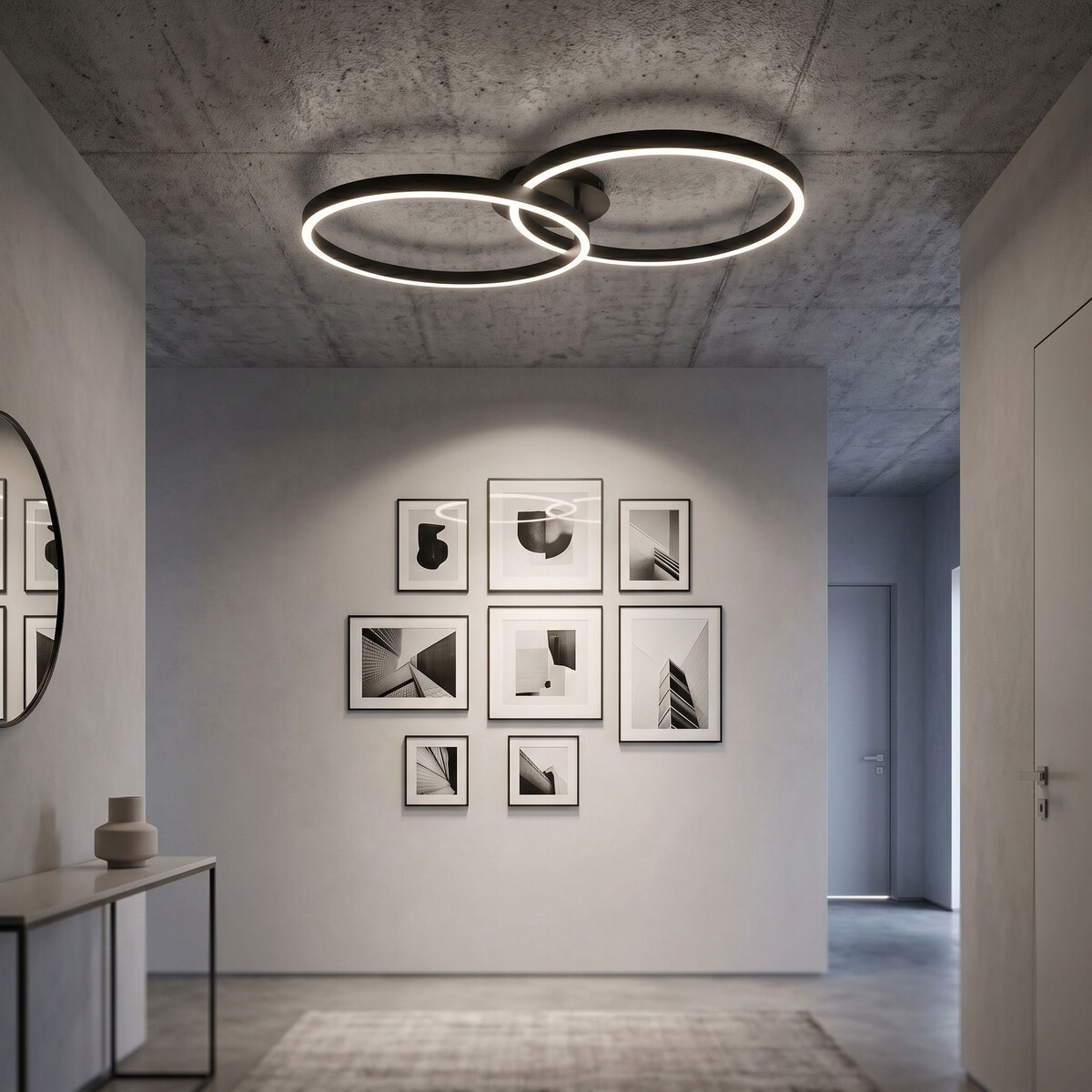 Lampa Sufitowa Swe061-C Led Czarny, Metal, Tworzywo Sztuczne