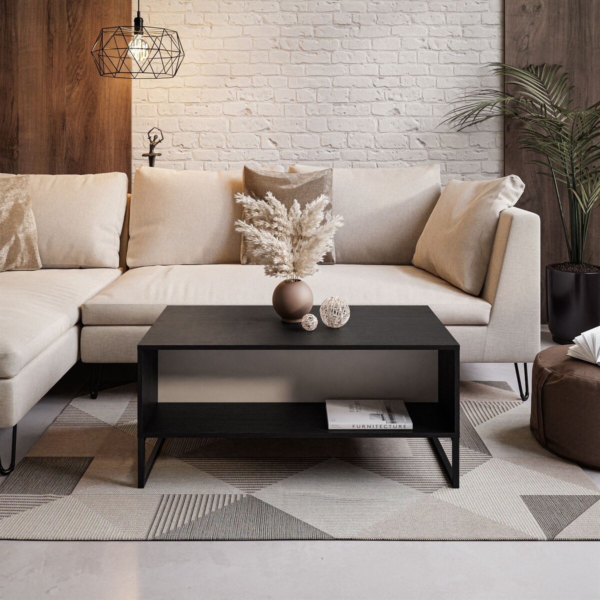 Stolik kawowy MOONLIGHT czarny kaszmir