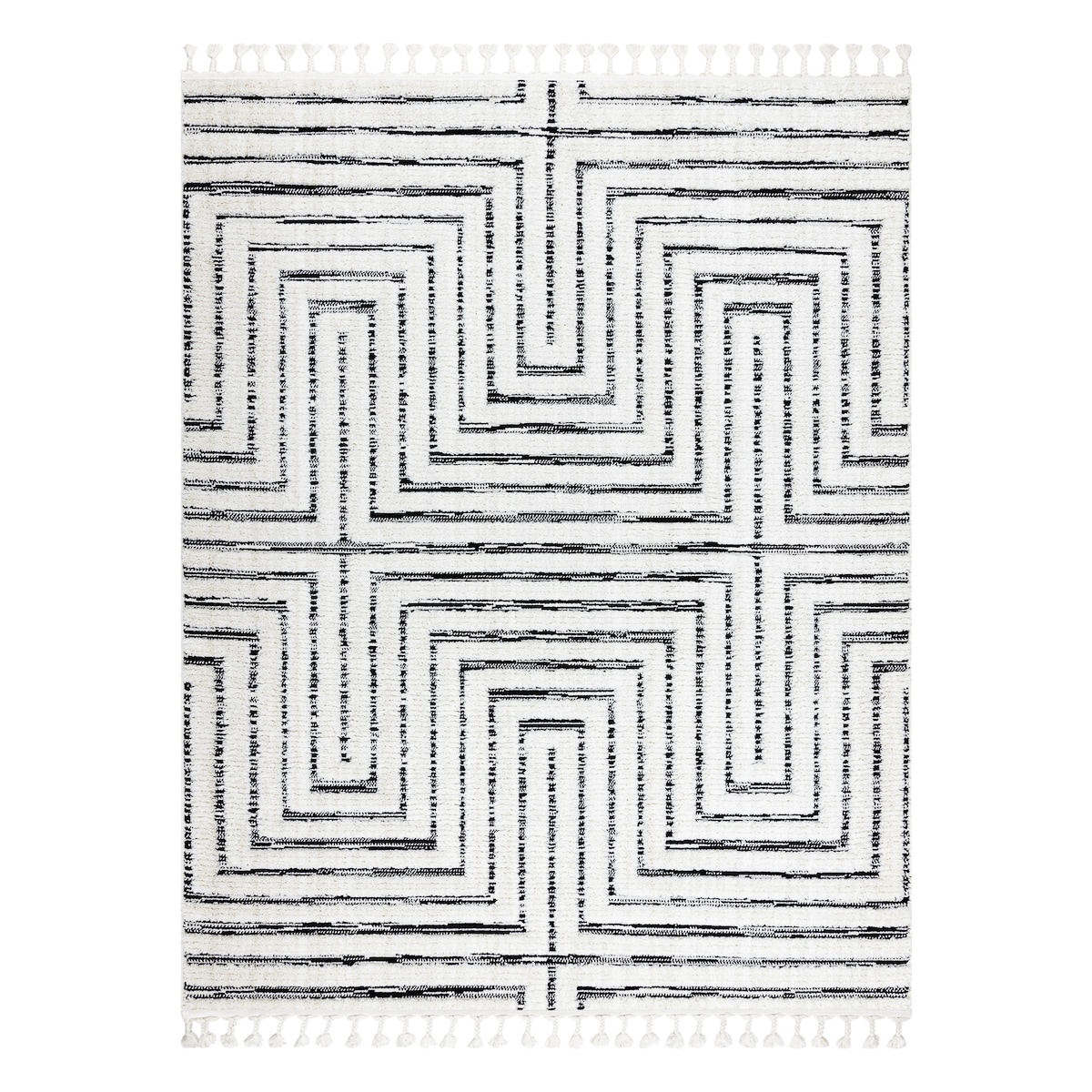 Dywan SEVILLA Z788B Labirynt, grecki biały / 140x190 cm