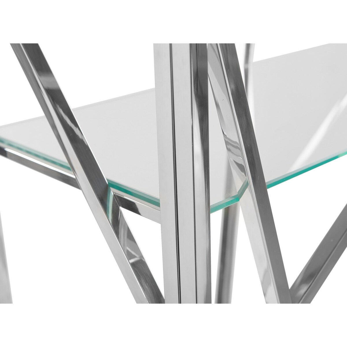 Regał metalowy 4 półki srebrny HOXIE