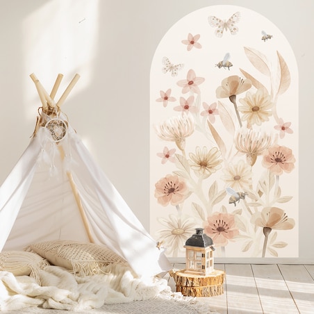 Naklejka na ścianę łuk Łąka XL