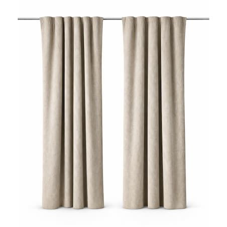 Gruba zasłona welurowa w kolorze taupe Werona 140x250 cm