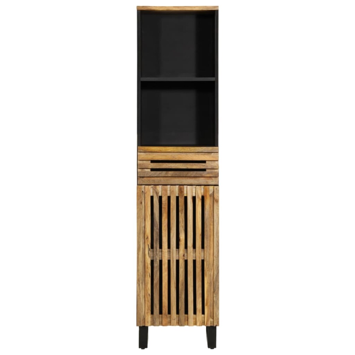 vidaXL Szafka, 38x34x160 cm, surowe drewno mango