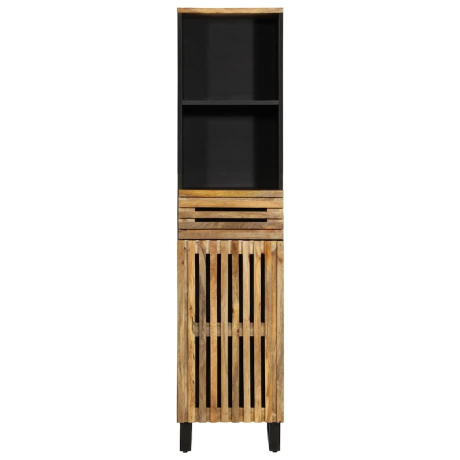 vidaXL Szafka, 38x34x160 cm, surowe drewno mango