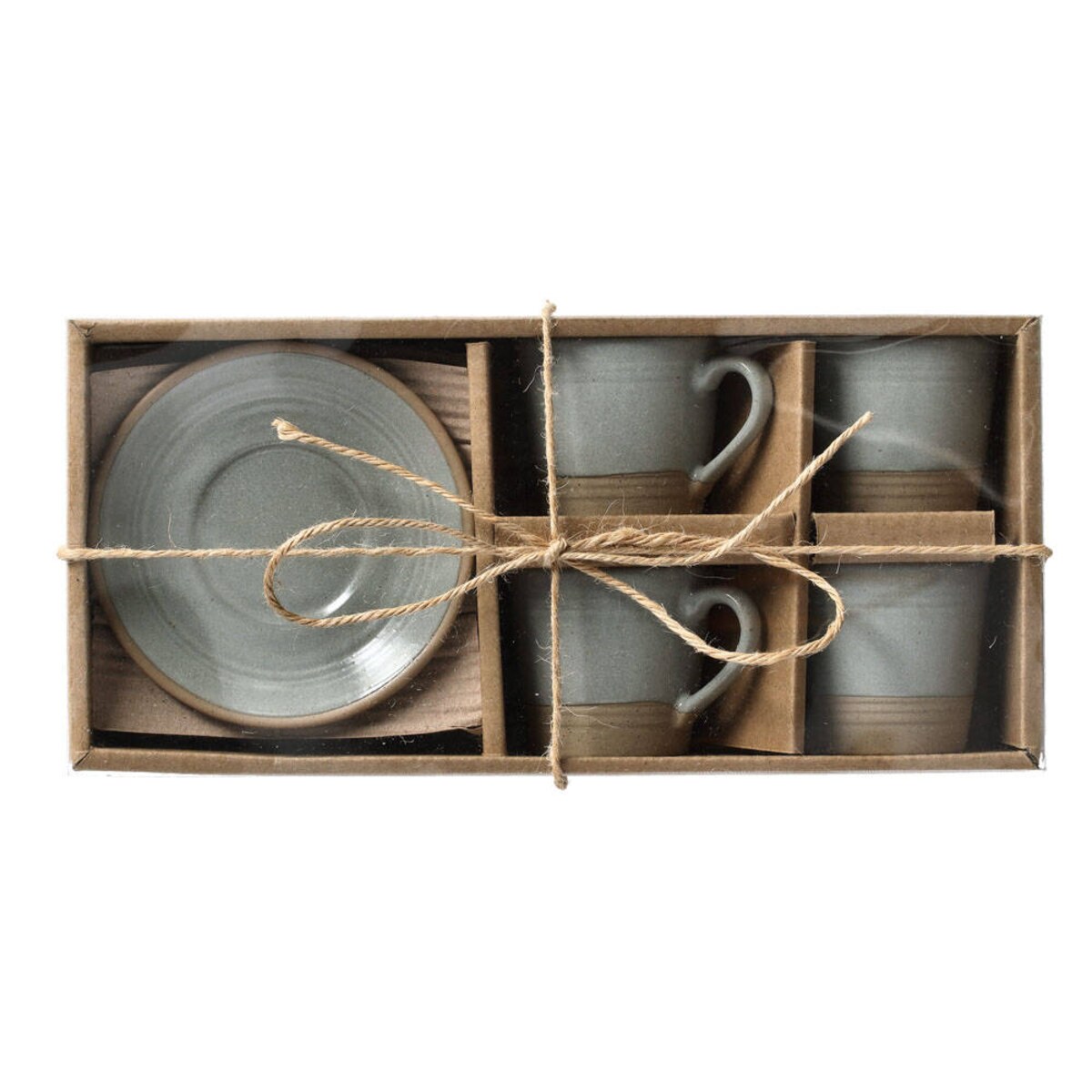 Zestaw kamionkowych filiżanek do espresso, 60 ml