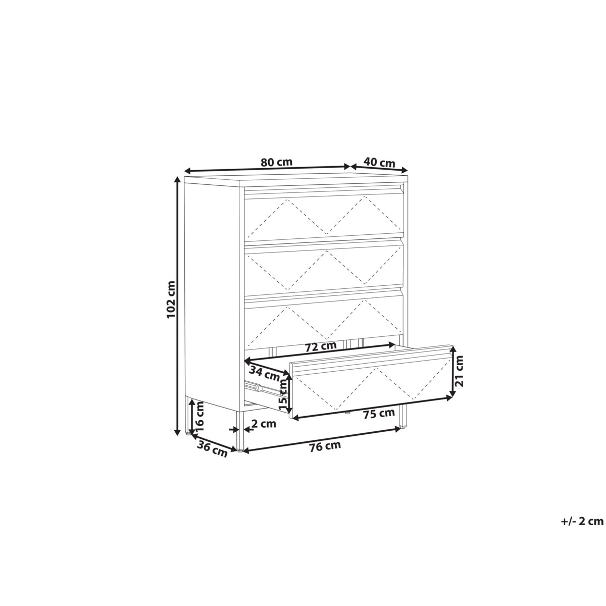 Komoda metalowa czarna MATANA