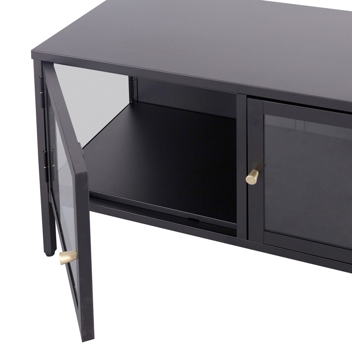 Szafka RTV Xappa black, 132 x 40,5 x 52 cm